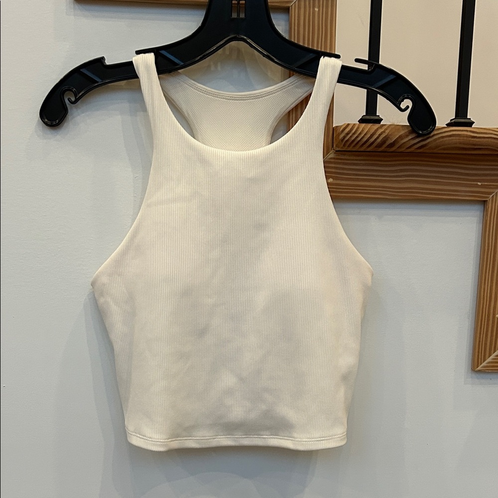 Women's Cream Longline Sports Bra / Crop Top